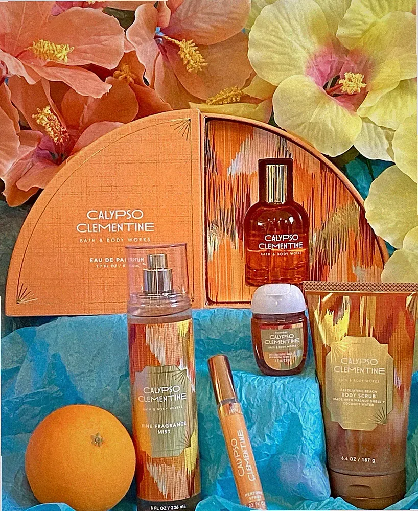 Bath & Body Works Calypso Clementine 5 Pc Set w/ Perfume 3.4oz & Mini EDP, HTF