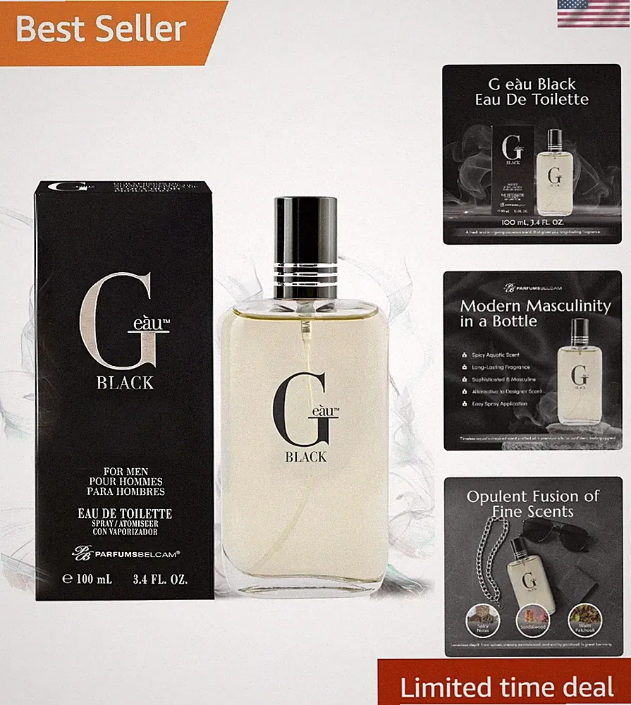 Captivating 100 mL G eàu Black Eau De Toilette - Spicy Aquatic Scented Spray