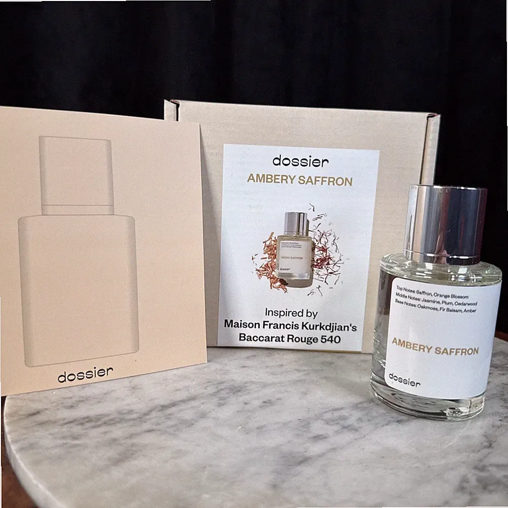 Dossier Ambery Saffron 50ml Eau De Parfum - Inspired by Baccarat Rouge 540 BNIB