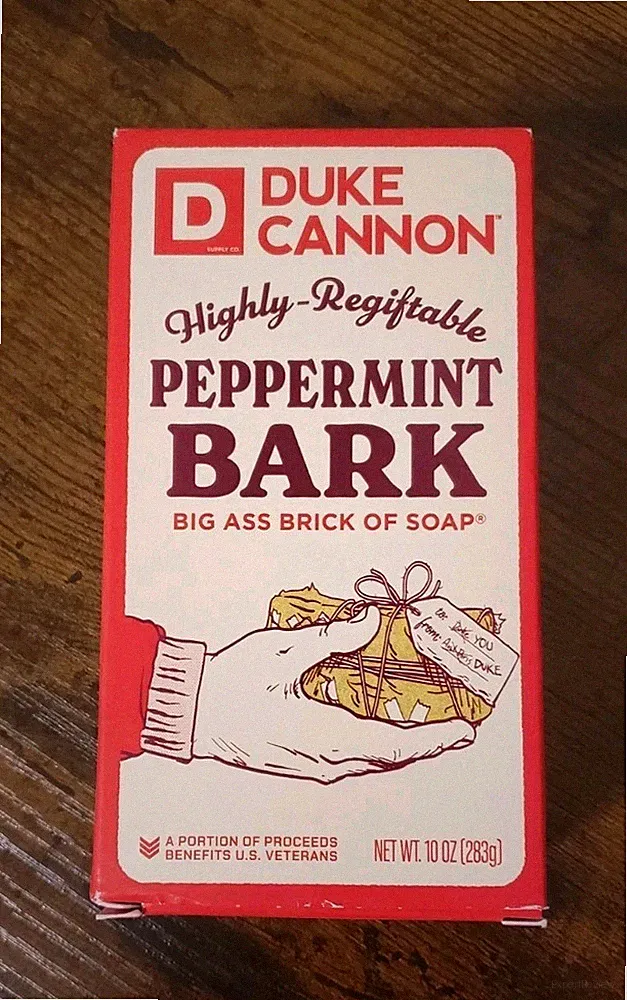 Duke Cannon Peppermint Bark Scent Bar Soap Holiday Collection 10 oz - NEW