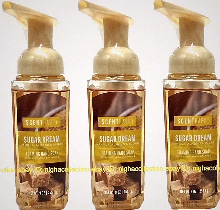 ( Lot 3 Bottles ) Scent Happy Sugar Dream Foaming Hand Soap 9ozEa w/Aloe V