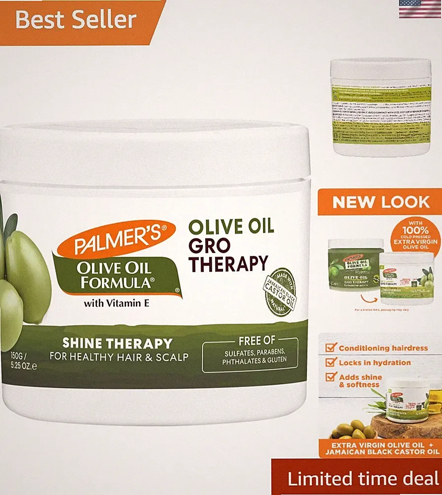 Moisturizing Olive Oil Hair Balm - 5.25 Oz GRO Therapy for All Hair Types