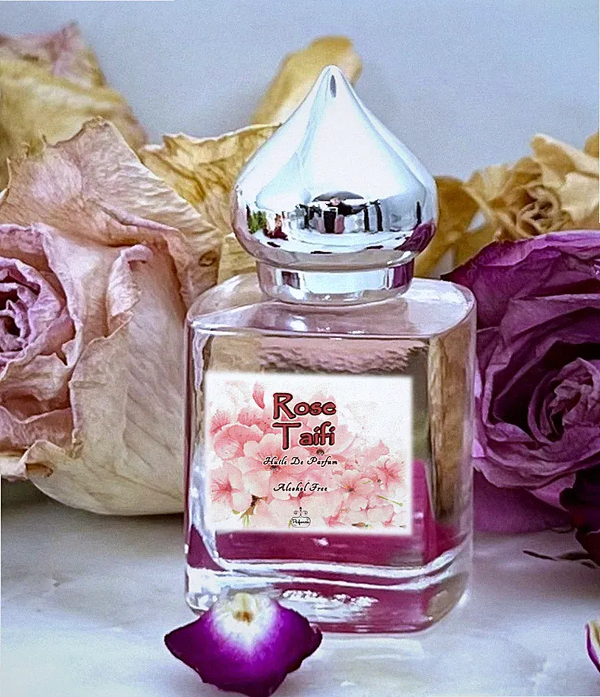 ROSE TAIFI Perfume Oil, Alcohol-Free, Cruelty-Free, Sweet & Clean Rose Aroma