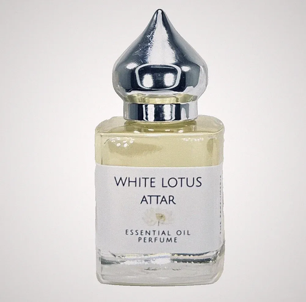 White Lotus Attar Essential Oil Perfume 15ml Vegan Clean Botanical Alcohol Free